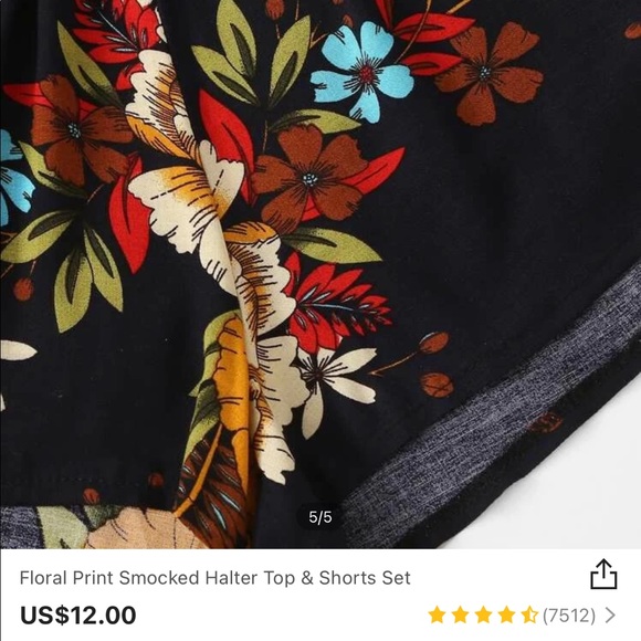 Halter top with shorts. Flowy NWT - Picture 5 of 6